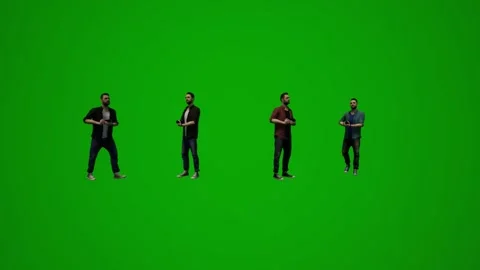 3D young white man on green screen drinking and walking and other activities in  Stock Footage 225096722