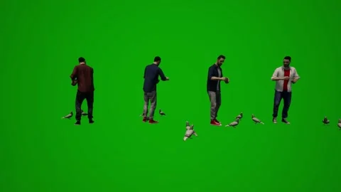 3D young white man on green screen drinking and walking and other activities in  Stock Footage 225096994