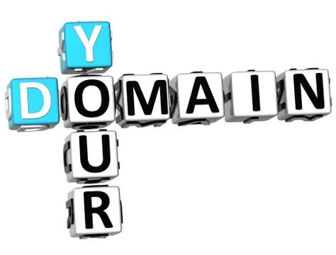 3d your domain crossword Stock-Illustration