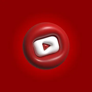 3D YouTube Icons - Editable vector eps Stock Illustration