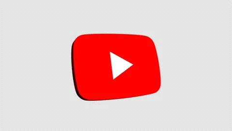 3D YouTube Play Button Logo 库存影片 171546977