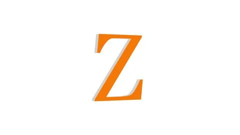 3d Z letter logo loopable brown color white background Stockillustratie