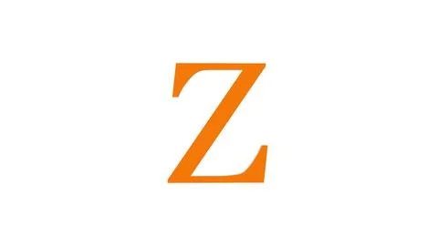 3d Z letter logo loopable rotated brown color white background Illustrazione stock