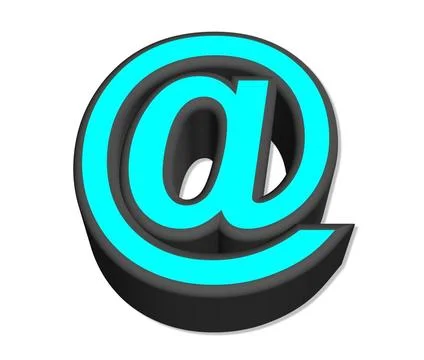 3D Zeichen Ein dreidimensionales at-Zeichen. A 3D at sign. Copyright: xZoo... Stock Photos