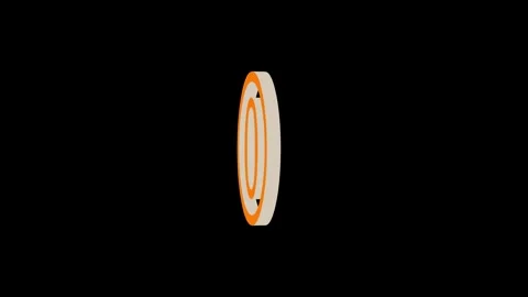 3d zero logo icon loopable rotated brown... | Stock Video | Pond5