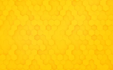 3DCG Abstract Irregularly aligned hexagons Image of honey Illustrazione stock