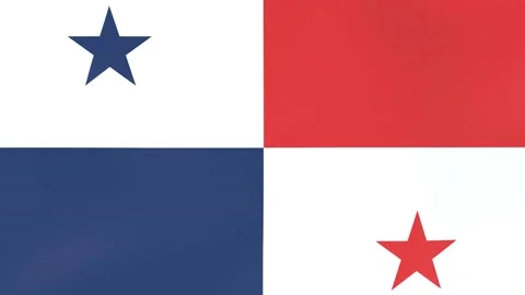 3DCG animation of national flags fluttering in the wind, Panama Stock Footage 218598349
