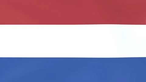 3DCG animation of national flags fluttering in the wind, Netherlands Stock Footage 218999851