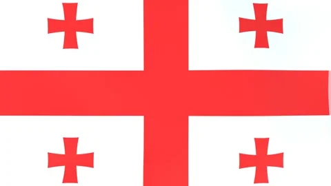3DCG animation of national flags fluttering in the wind, Georgia Stock Footage 218999863