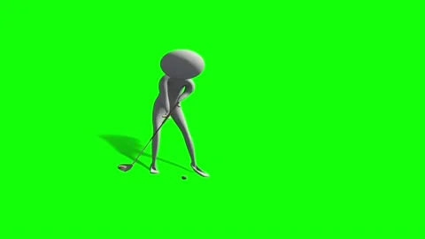 3DCG golf animation 002 Stock Footage 117095025