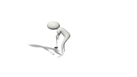 3DCG golf animation 003 Stock Footage 117095027