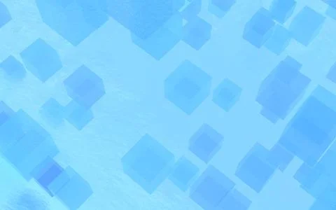 3DCG Image of summer sea, cube abstract Stock Illustration