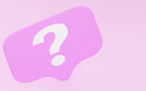 3DCG, simple speech balloon, ? with mark Stock Illustration