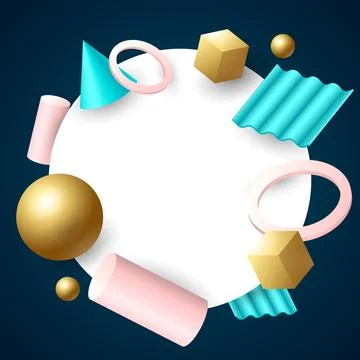 3DGeometric-Background Stock Illustration