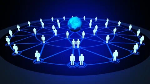 3DNETWORK GLOBE Illustrazione stock