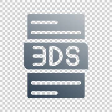 3ds document format file type gradient icon. Illustrazione stock
