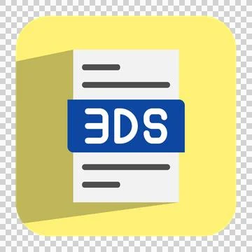 3ds document illustrator file type format icons, extension symbol. Vector Illustrazione stock