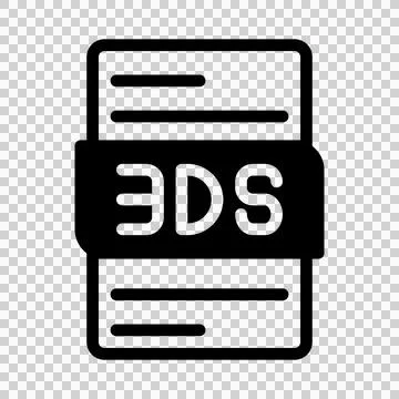 3DS File Type Icon. Files document graphic design. with outline style.  库存插图
