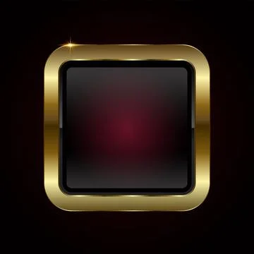 A 3Ds glossy red rectangle button vector. A rectangle shape button for luxu.. Stock Illustration