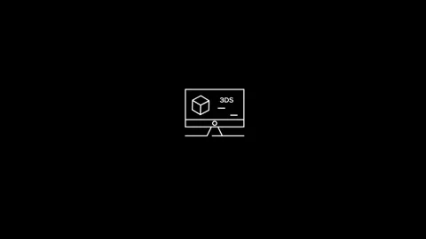 3DS Screen icon motion video Stock Footage 302138926