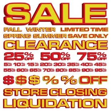 3DSale Ad Elements Stock Illustration