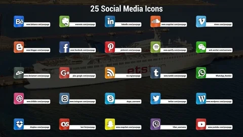 3DSocialicon 스톡 After Effects