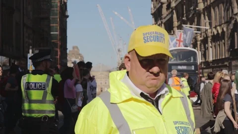 3ed Global Climate Strikes: Climate March Scotland Slow Motion Stock Footage 117186221