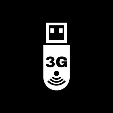 The 3g adapter icon. Transfer and connection, data, 3g symbol. UI. Web. Logo Free Stock Illustration