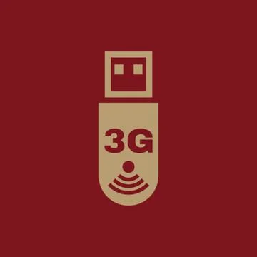 The 3g adapter icon. Transfer and connection, data, 3g symbol. UI. Web. Logo Stock Illustration