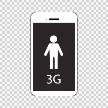 3G high speed communication technology concept, Mobile communication Stock Illustration
