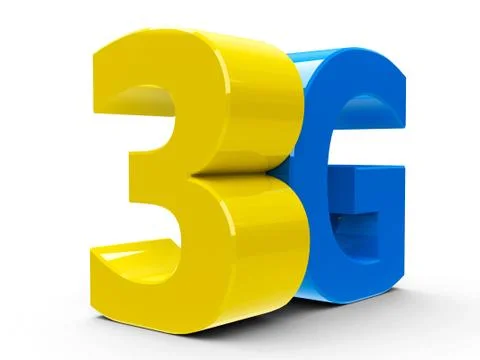 3G icon isometry Stock Illustration