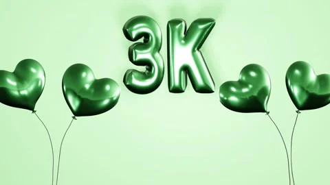 3K, 3000 followers or subscribers Stock Footage 268937443