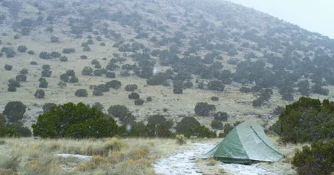 3K Static 120fps Snow Video stock 46595225