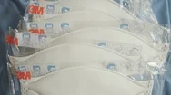 3M N95 Medical Mask For Health Protection Against Coronavirus Covid-19 Pandem Stock Footage