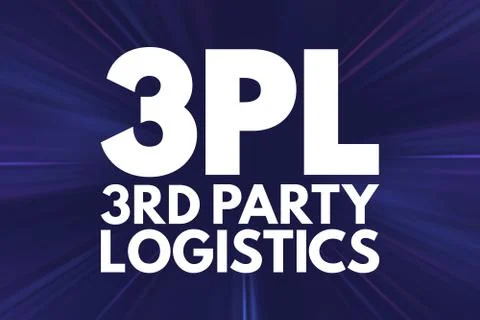 3PL - 3rd Party Logistics acronym, business concept background Stock Illustration