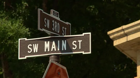 3rd and Main Signs Stock Footage 92226864