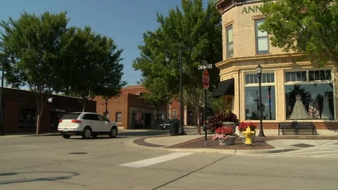 3rd and Main Street Stock Footage 92226869
