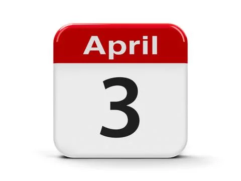 3rd April Stock Illustration