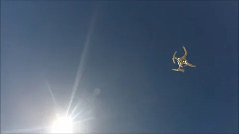 3rd Person Drone Flyover, Stop and Fly Away DJI Phantom 1080 Stock Footage 75333020