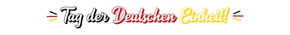 3th October. Hand lettered Tag der Deutschen Einheit quote in German, translated Stock Illustration