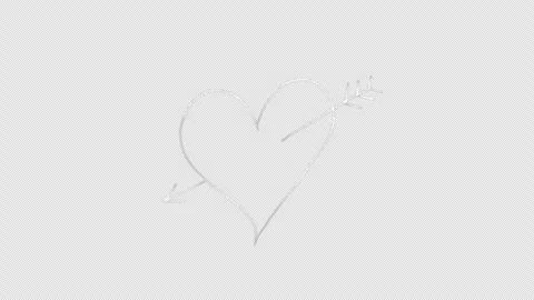3White heart doodle chalk animation Stock-Footage 334337147