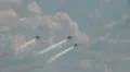 3x Ikarus C42b airshow cloudy sky flight demonstration HD Footage