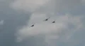 3x Ikarus C42b airshow cloudy sky flight demonstration HD Footage