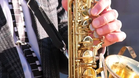 3Z man playing saxophone Stock-Footage 101865068
