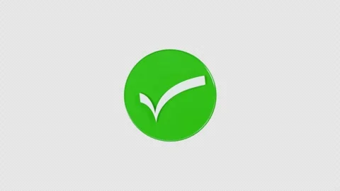 4-in-1 Pack 4K Alpha Green Check Mark Medal Animations Stock Footage 336659641
