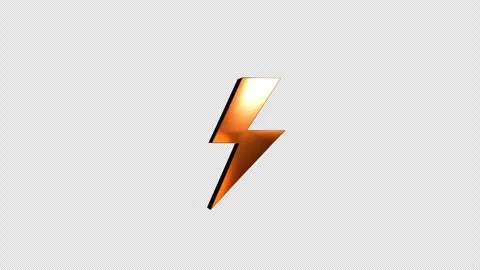 4-in-1 Pack 4K Alpha 3D Lightning Bolt Spinning Loops Gold Silver Blue Yellow Stock Footage 341403129
