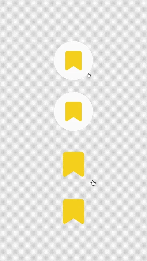 4-in-1 Save Bookmark Icon Animation Pack - Alpha Channel - 4K Stock Footage 332893227
