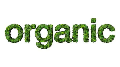 4 5 6 digits made from green leaves isolated on white background. Stock Illustration