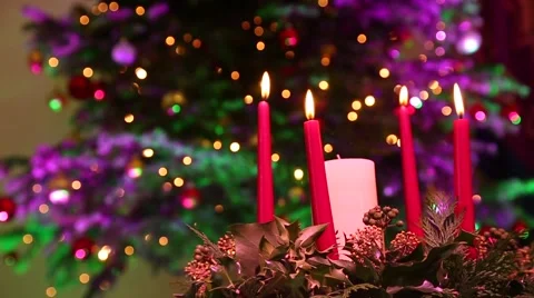 4 advent candles 動画素材 45454247