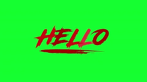 4 Animated Green Screen Text HELLO 動画素材 66476945